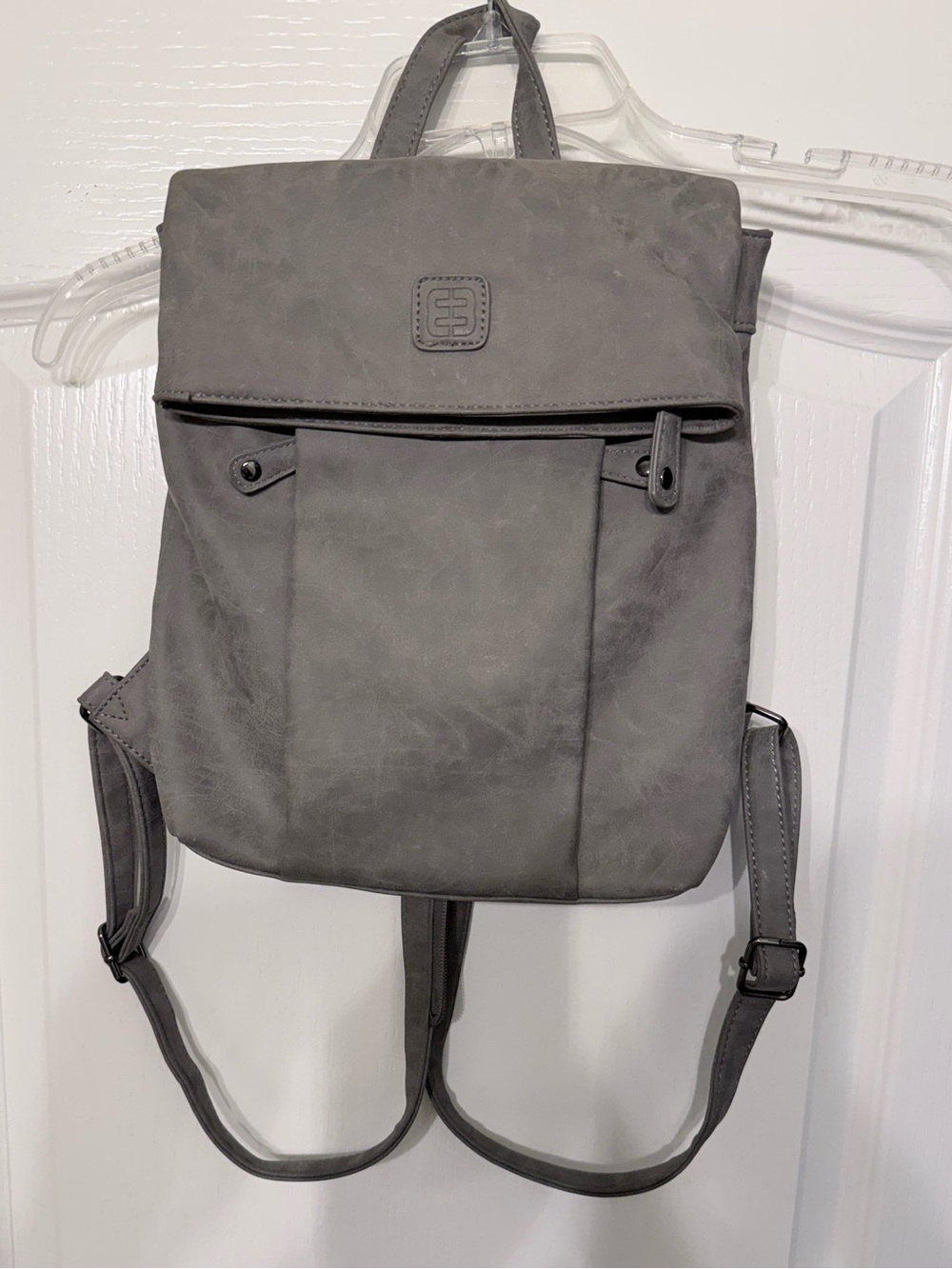 Gray Casual Backpack/ Purse - Picture 1 of 7